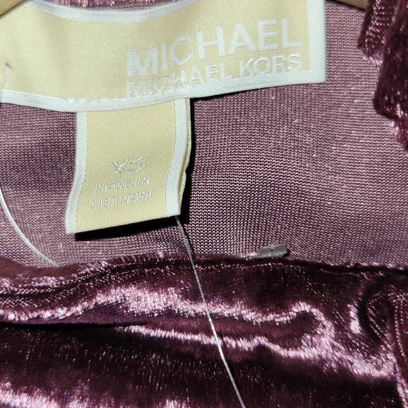 Michael Michael Kors Purple Velvet Sleeveless Maxi Dress Size XS - Picture 3 of 5